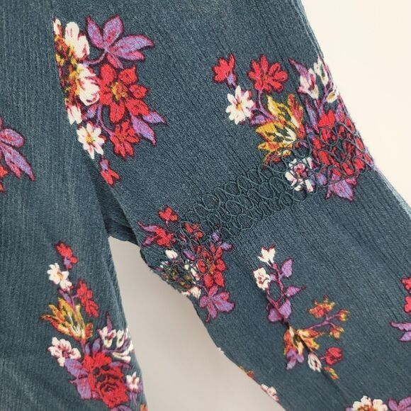 Free people electric orchard green floral mini dress tunic - Picture 9 of 13